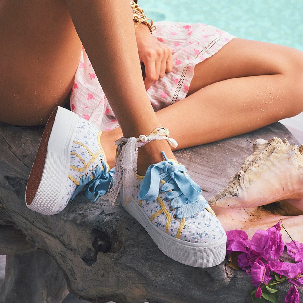 Alpargata Superga Mujer Blancas/Azules - 2790 Fancotbindingsw - 137648KDR